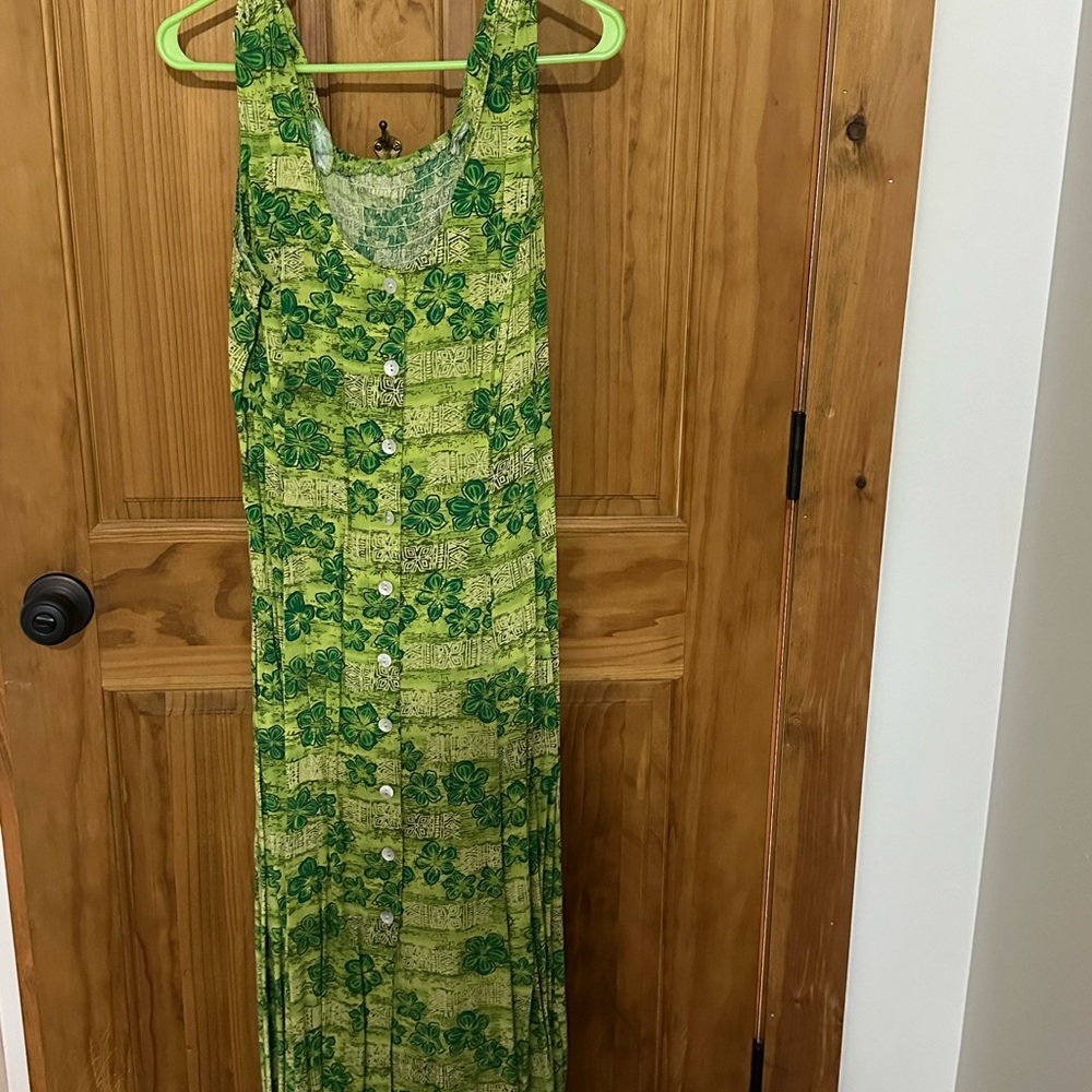 Green Floral Maxi Dress